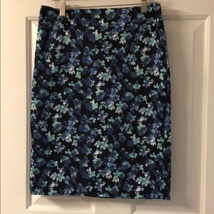 Ann Taylor floral pencil skirt-size 0
